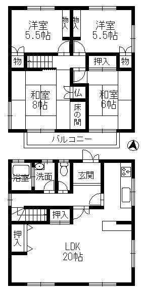 広陵町5-84　間取り