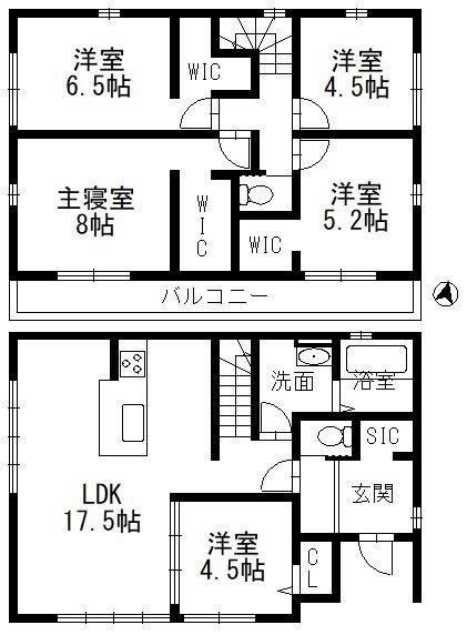 広陵町2-106　間取り