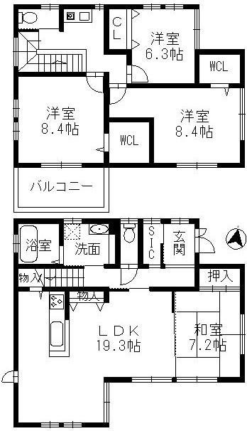 筑紫が丘8-2-20　間取タテ