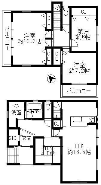 広陵町6-87　間取り